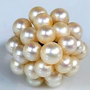 Vintage 14k Gold Pearl Ring-Gemstone Ring-Pearl Jewelry-Big Estate Jewelry 6.9g